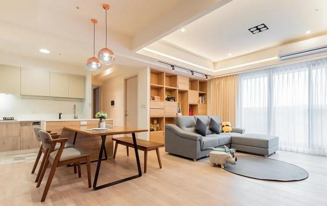 82㎡原木风「教科书」,大书墙、烘焙区、环绕式灯带,令人心动!