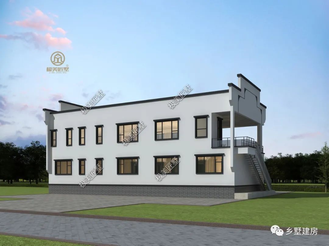 在徽州建房,首选风格自然是徽式,办公楼也不例外