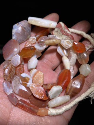 老玛瑙|西亚 千年:爆老 带工凌形老玛瑙 项链