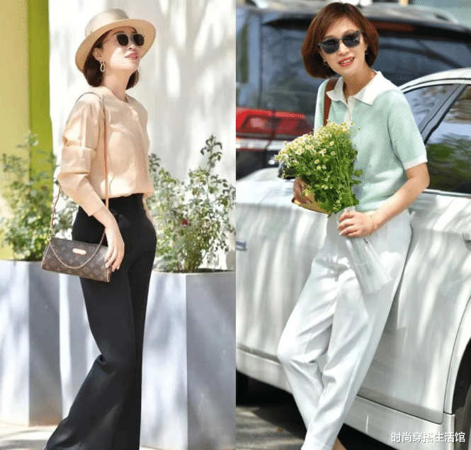 上了年纪的女人，出门少穿“黑白灰”！今年流行这样穿，优雅高级