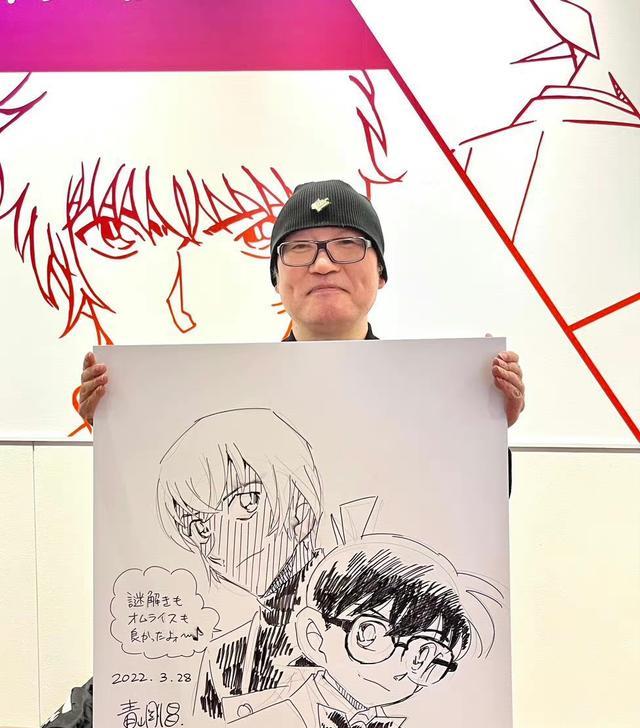 安室透|名侦探柯南：青山刚昌签绘公开，安室透&柯南登场，这画风爱了吗