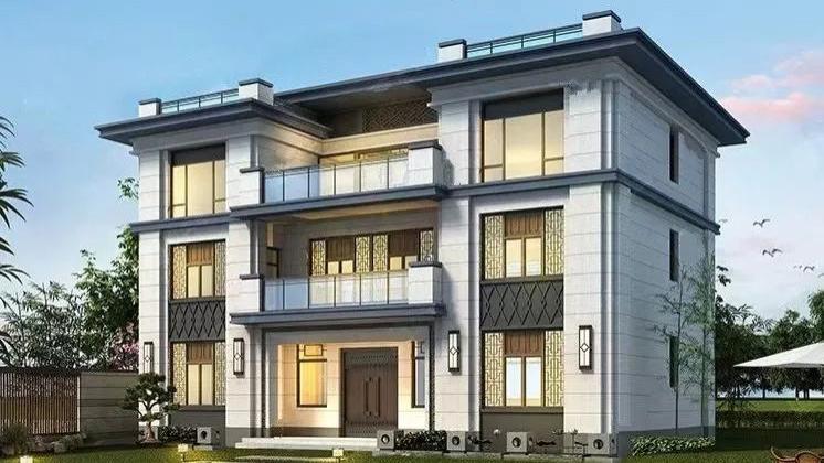 16×10.5米三层新中式小别墅，贵气典雅，活出精致与品位