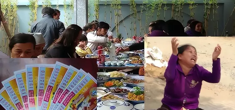 越南大妈误以为中了400万,借3万块请全村人吃大餐后才发现看走眼