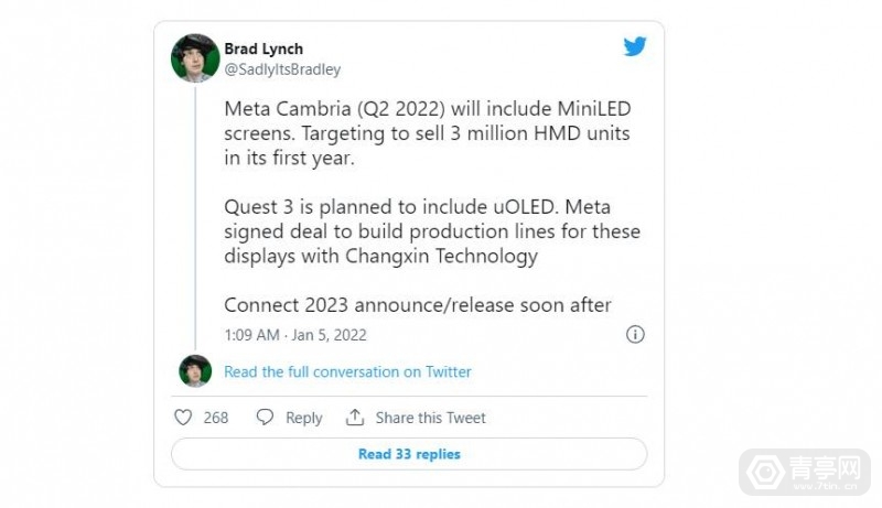 meta|传Meta开发两款头显,今年发布mini LED屏幕版本