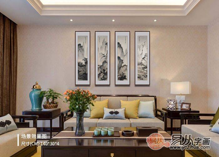 沙发背景墙挂什么字画 提升家居装饰品质就要这样选