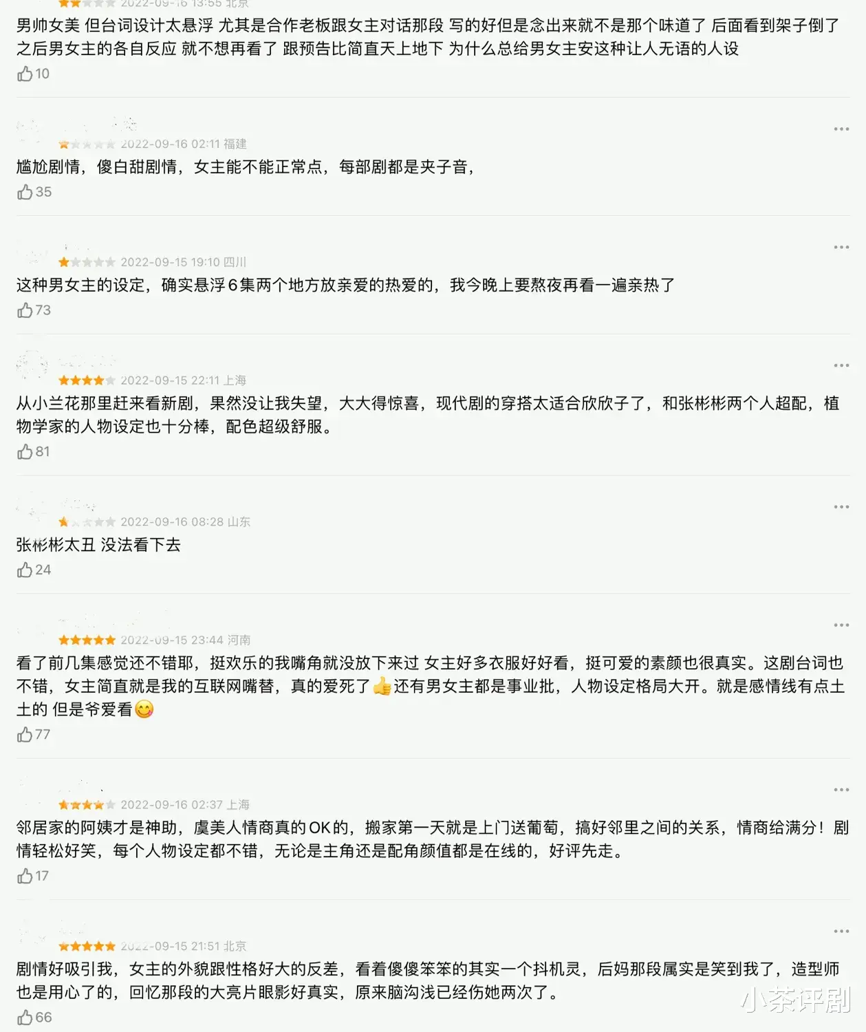 两个人的小森林|《两个人的小森林》首波评价出炉，差评连连，差评理由千奇百怪