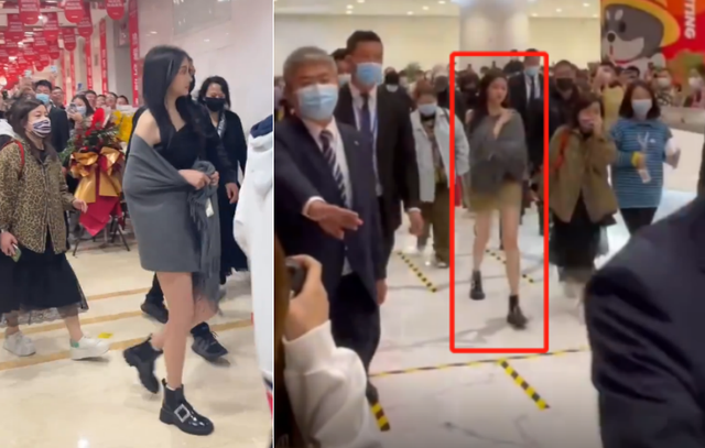 关晓彤|关晓彤穿短裙现身活动引围观,一双长腿白到发光