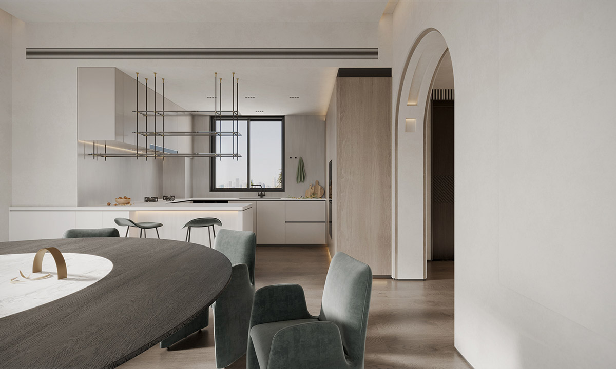 现代宽敞的居所与迷人的曲线