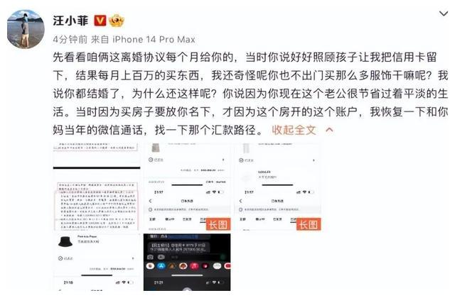 大S|大s发长文吐槽汪小菲,网友:体面人又开始体面了?