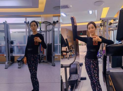 李思思|35岁央视李思思分享近况，素颜健身状态超好，穿碎花裤身段完美