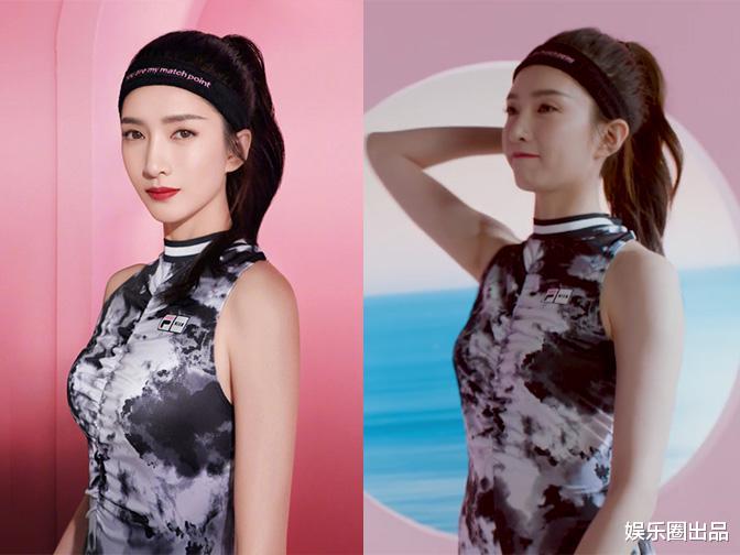 江疏影|江疏影拍摄代言大片，穿无袖长裙松松垮垮，被指“状态反差太大”