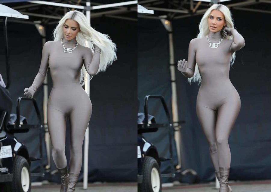 金·卡戴珊|NBA名媛卡戴珊再秀暴瘦身材,穿1.8万的紧身裤,网友:绿巨人?