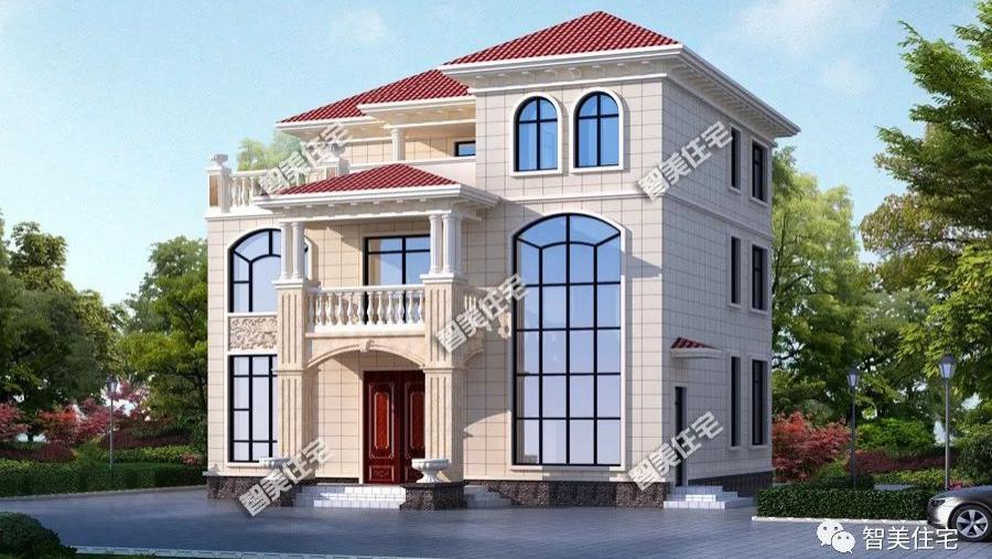 40万左右盖别墅，选择带旋转楼梯设计的，就是家人想要的效果