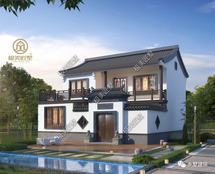 农村别墅怎么能少了庭院,12米面宽精致合院,你值得拥有