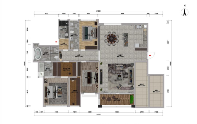 一家五口314㎡大平层 新中式风格装修效果 太惊艳了!