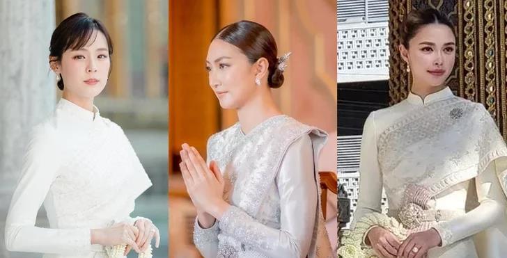 一起欣赏~泰国娱乐圈女星泰式婚服秀