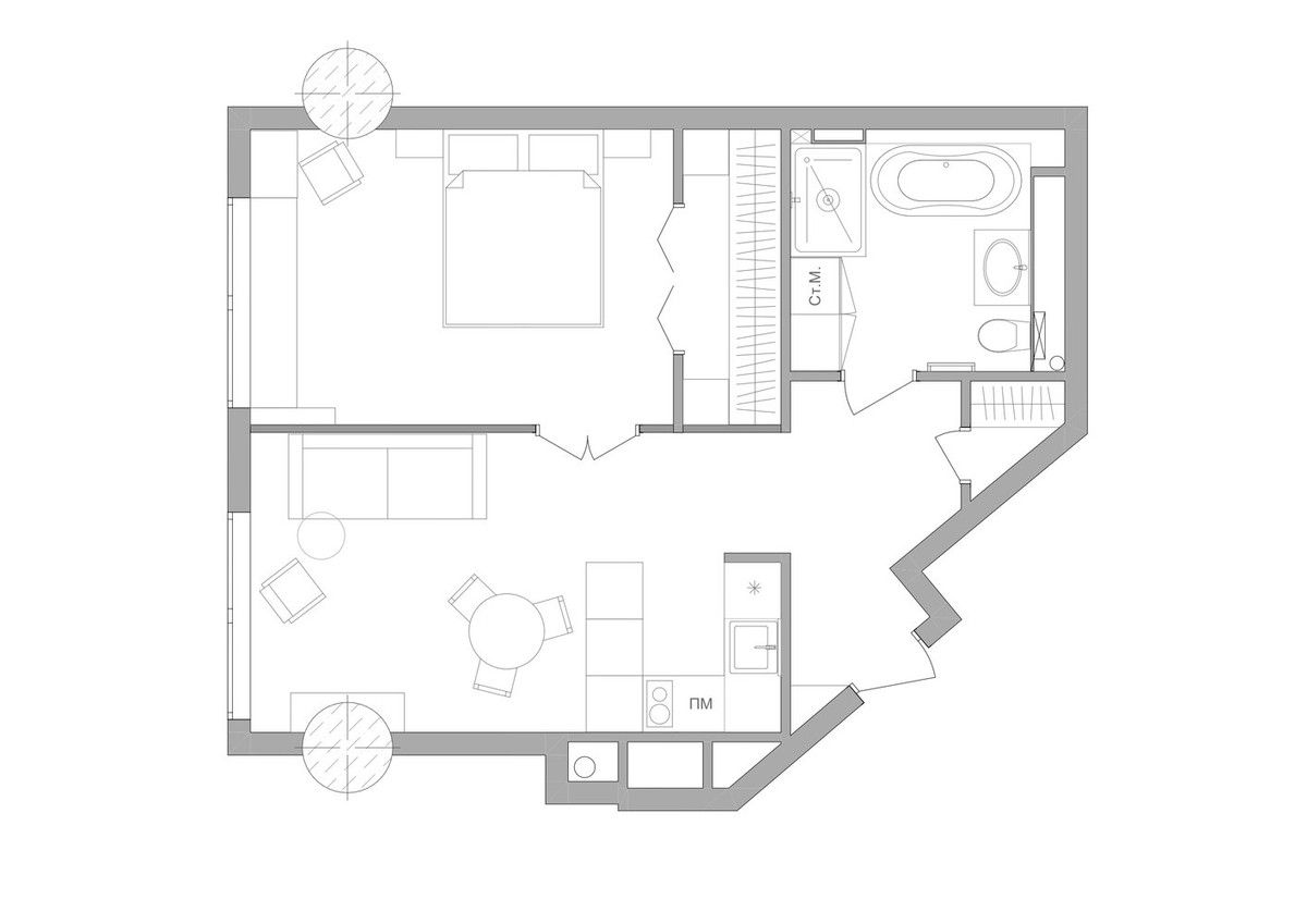 看了这套47㎡的小宅,才知道什么叫大局观,空间设计走心了