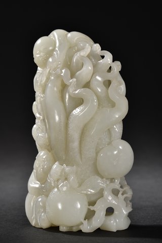 |和田玉三多摆件