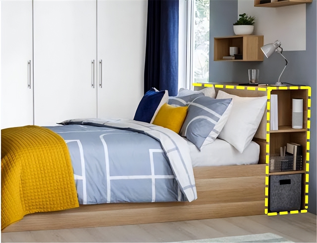 卧室再大,也别放“床头柜”!学学人家这样布置,好收纳还有颜值