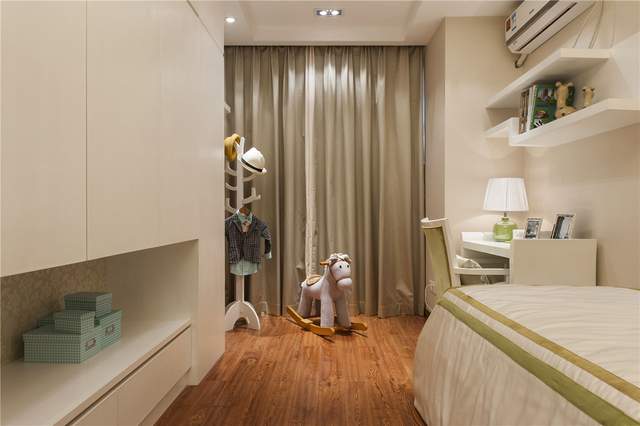 156平中式四居室,博古架展现出中式家居的层次之美