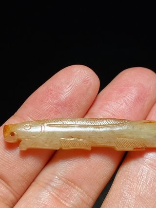 和田玉籽料|西周 和田玉籽料 玉鱼 挂件 把件