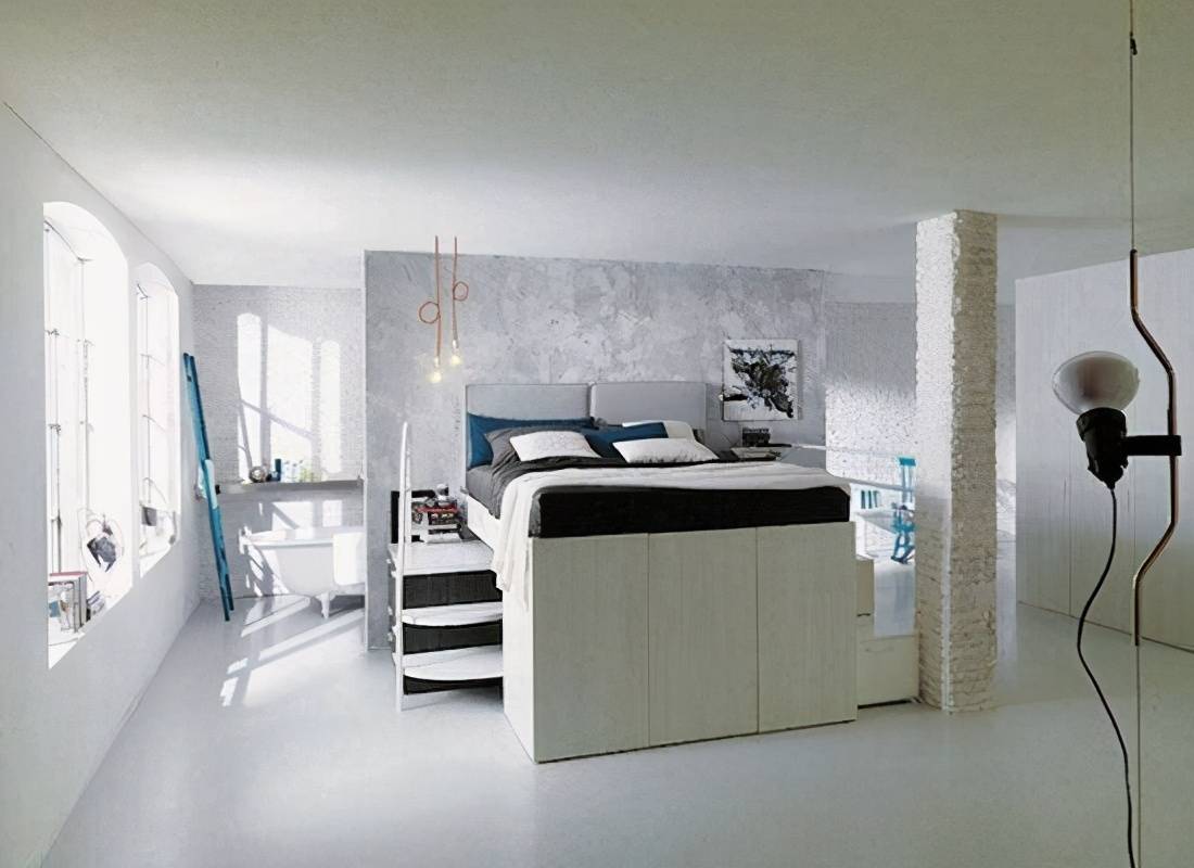 越来越多人在衣柜顶上装大床了，美观实用又不占地，太聪明了