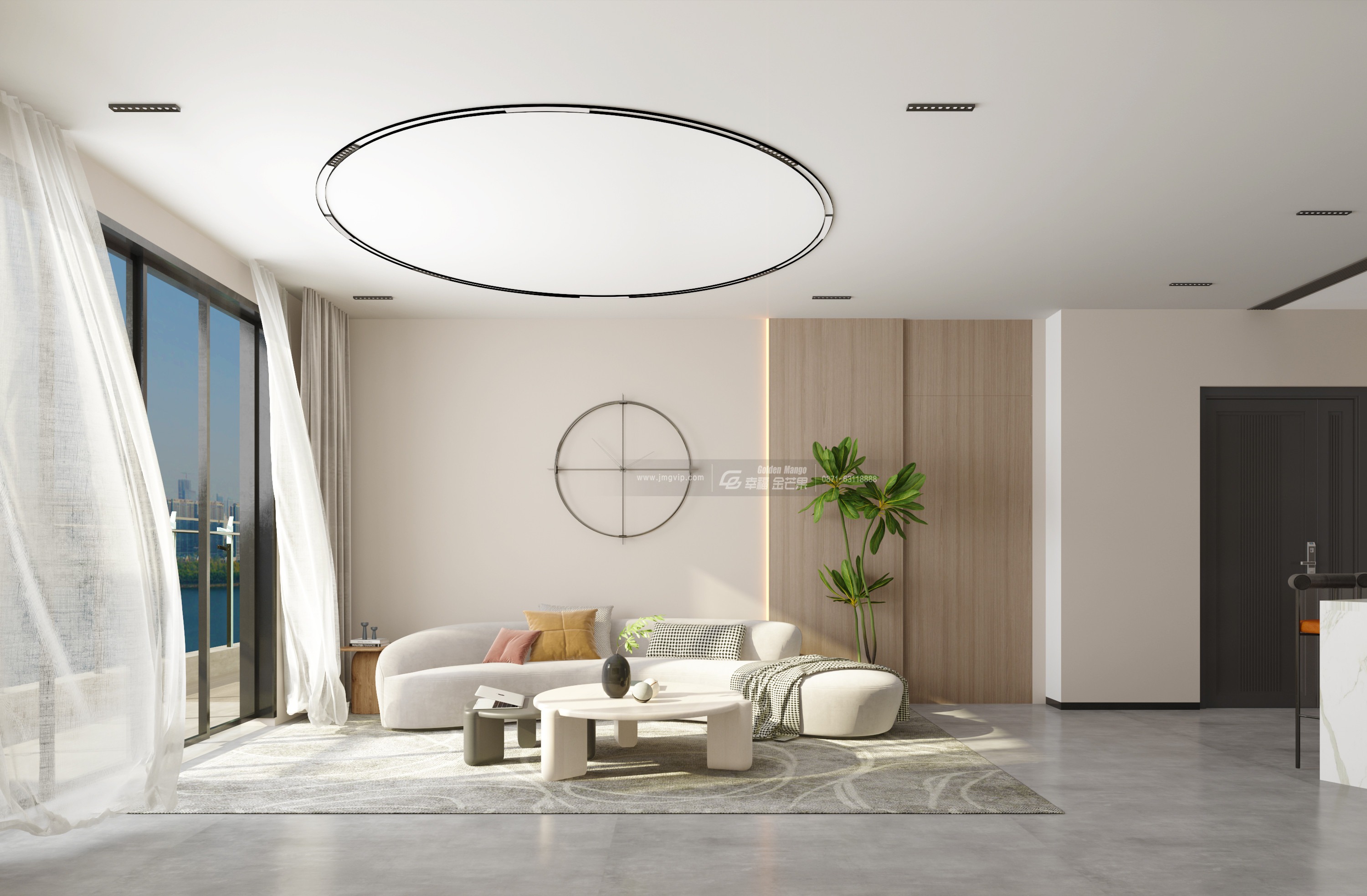 华夏四季现代风格:简洁自然的空间,舒适安静的居住感