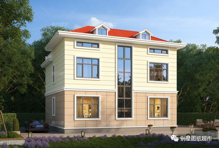 11×10米,二层农村自建房,带阁楼储藏室,超大屋顶晒台