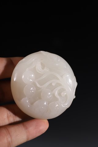 |和田玉 花鸟纹 把件