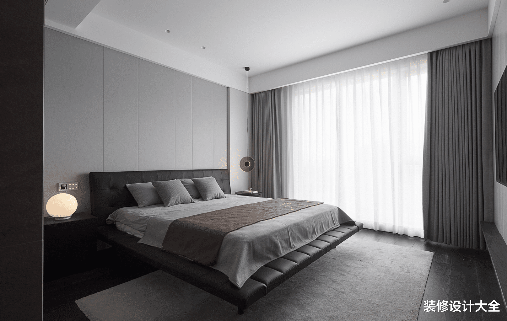 215平的大平层装修,全屋干净利落,色调统一,大气极了!