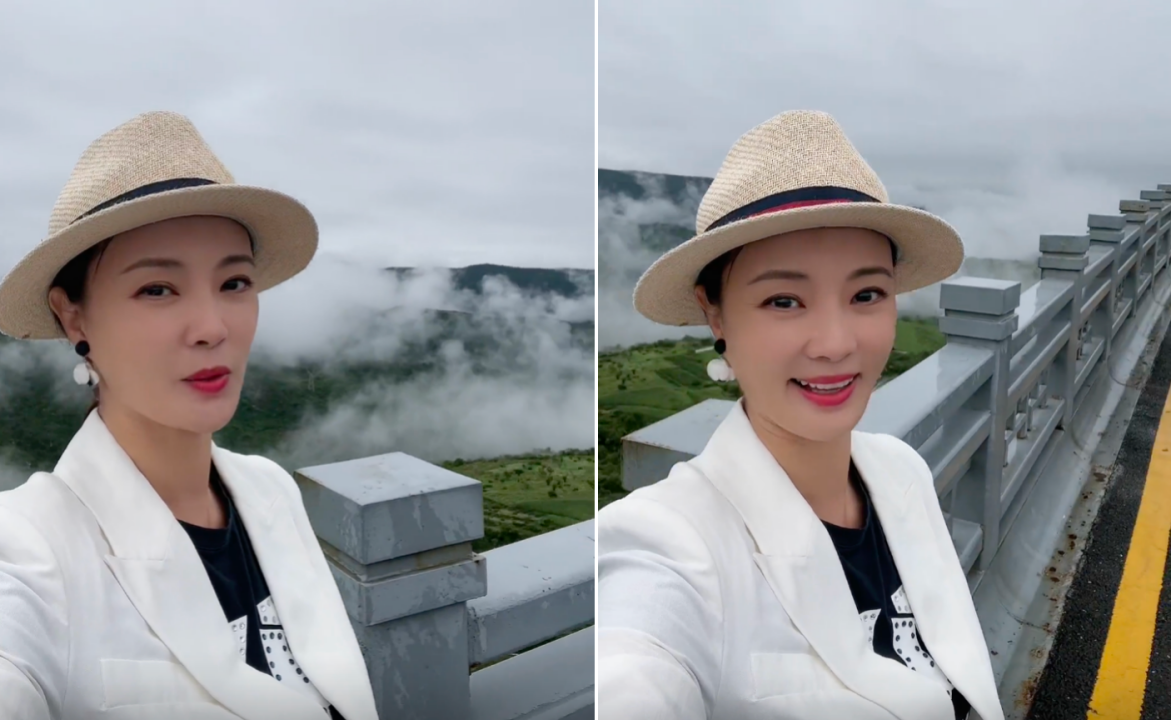 刘芳菲|43岁刘芳菲去山西旅游，穿花裙子打扮贵气，汗流浃背脸颊消瘦