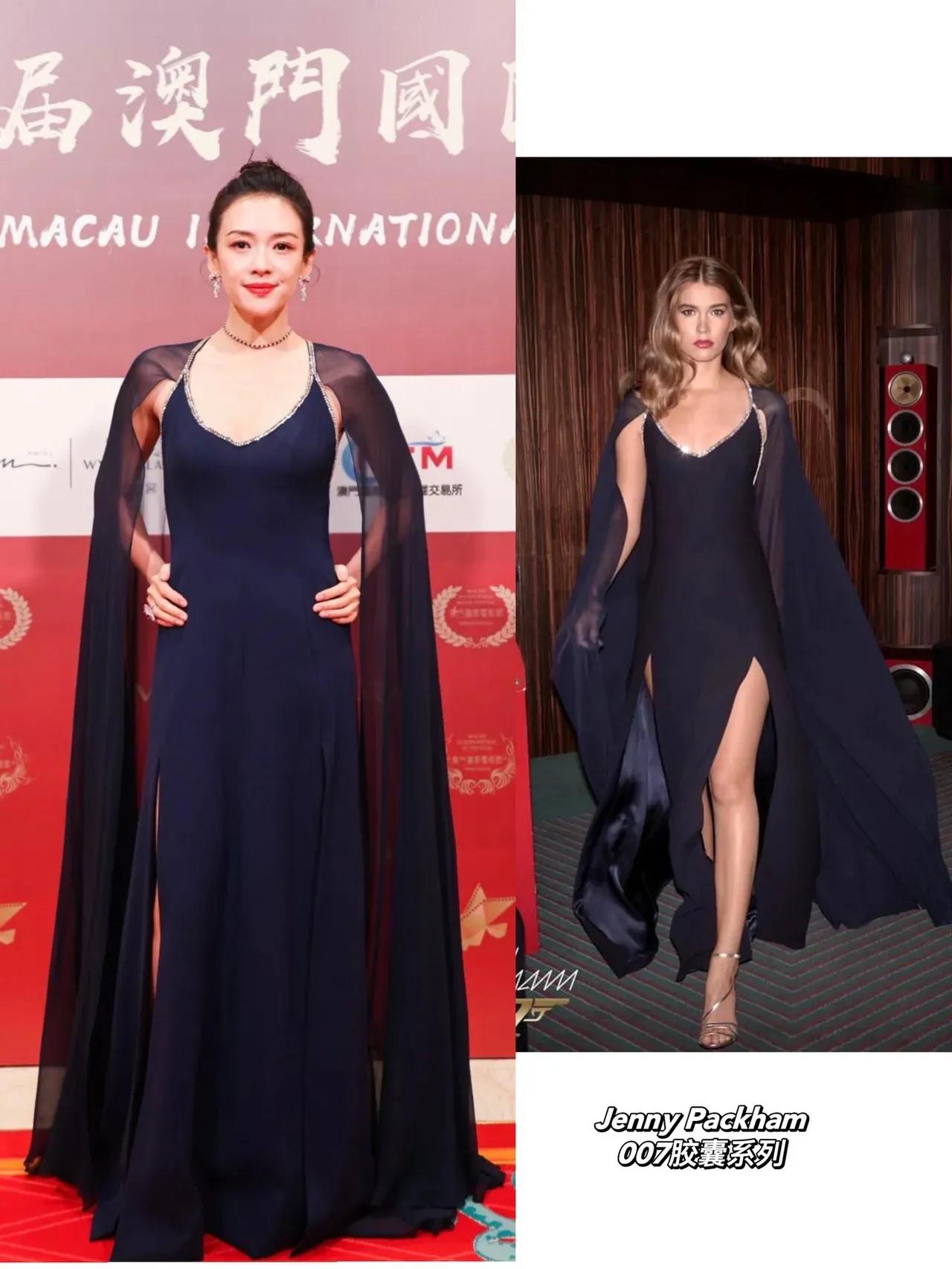 刘亦菲|章子怡刘亦菲香港电影节同框！一个干瘪一个丰满，连造型都很相似