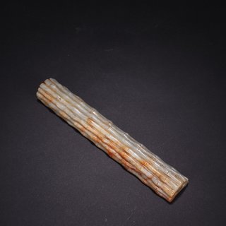 文玩|?旧藏-和田玉竹节纹镇纸