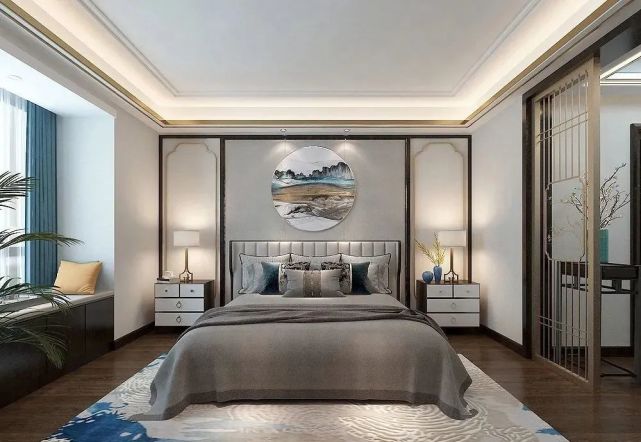 175平米的新中式风格,看到客厅后,被深深吸引,大气和韵味并存