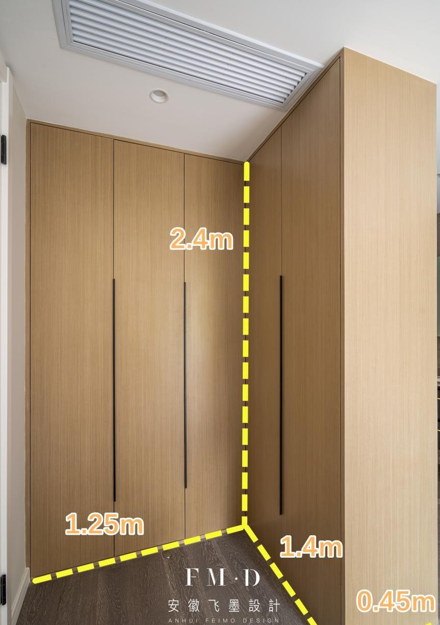 只是在门边加组L型柜子，结果储物+隔断+干湿三分离一次到位