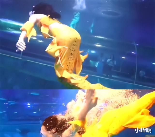 |网红唐小鱼扮演美人鱼，肚子上勒出3层赘肉，网友：丢人现眼