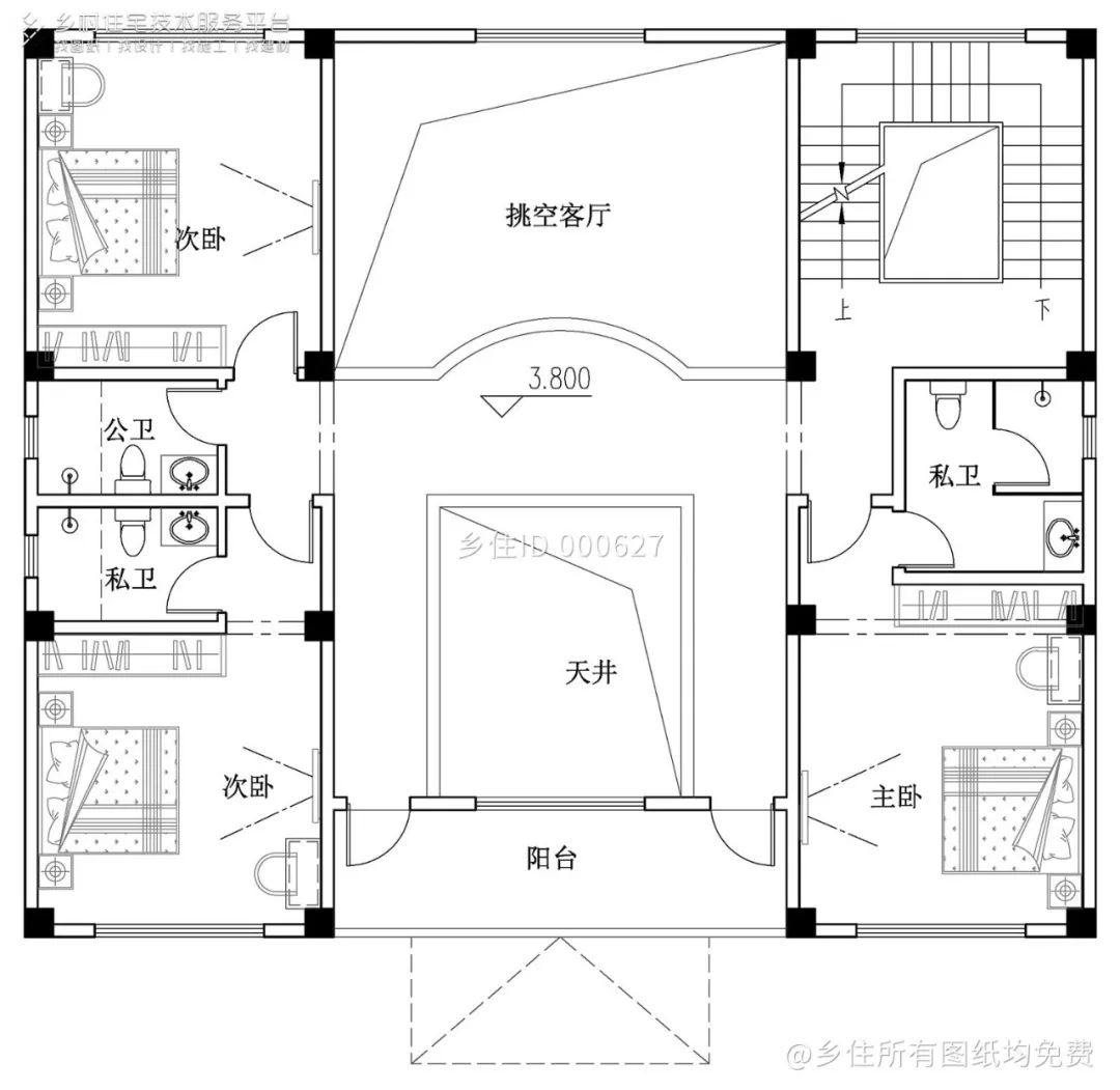 乡村住宅免费图纸8款三层别墅建房图纸建一栋就可以满足所有需求
