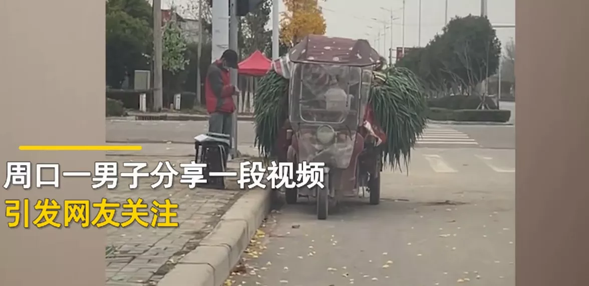 残疾小伙寒风中卖大葱,男子花1600元全部买下,随后男子又做出了一个决定