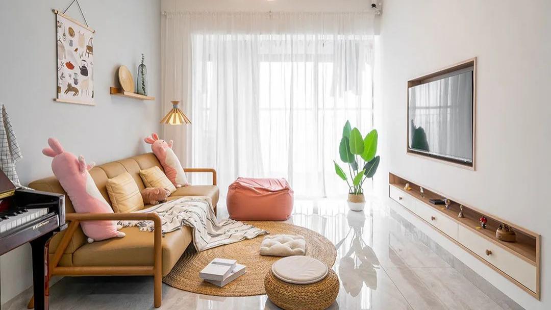 菡萏怡景装饰 | 温柔的两居室，色彩、软装都是舒适与惬意！