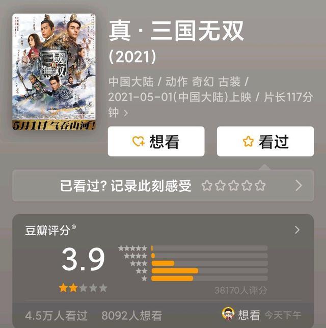 李连杰|2021年看过的八部烂片,口碑最低3分,最高5.3分,真心疼票钱!