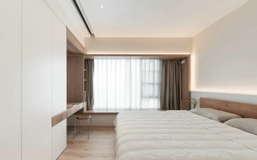 140m2清新小两居,原木色+微水泥,新与旧巧妙融合