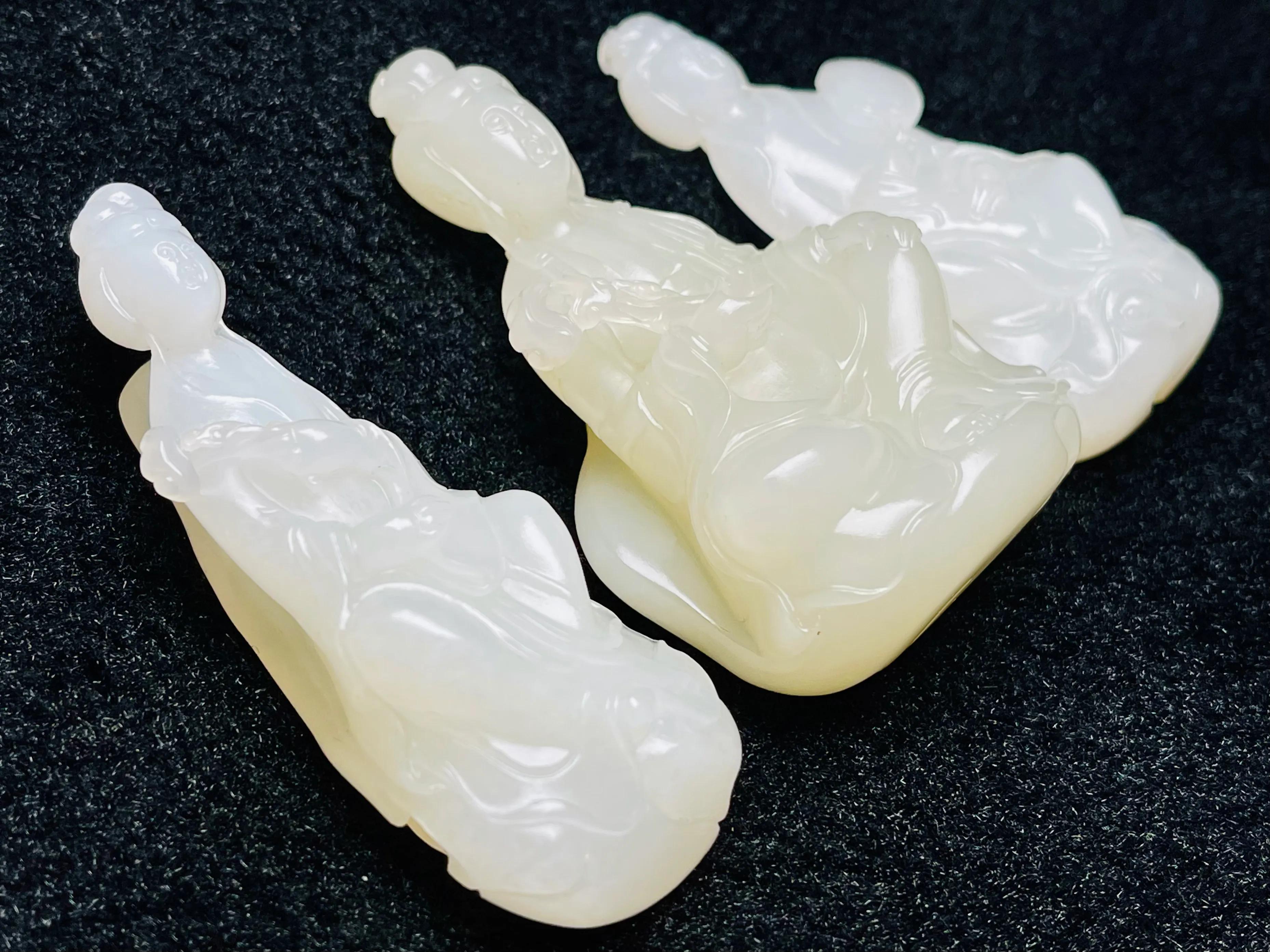 玉雕|玉雕造像的老派之作！和田玉“观音仕女像”！