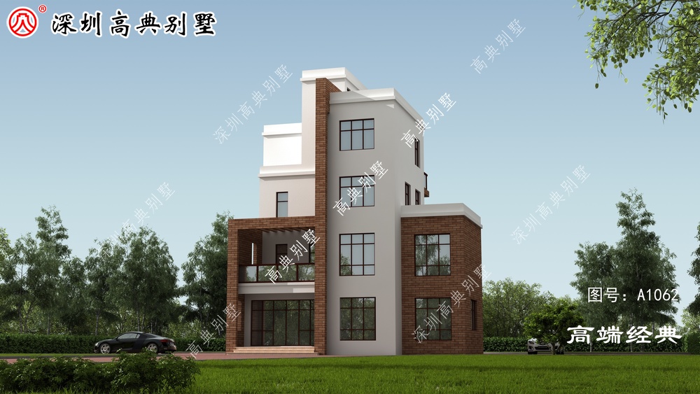 这样一栋现代风格,建在村里,那是十分的亮眼!