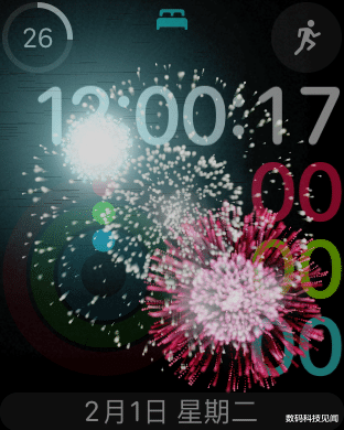 Apple Watch|大年初一,苹果Apple Watch,表盘又有烟花放