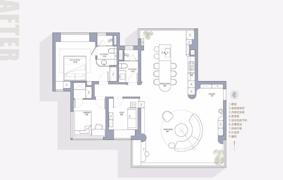 餐厨一体，客厅大气，给心灵一次星际旅行