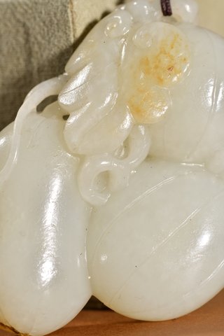 |和田玉福瓜把件