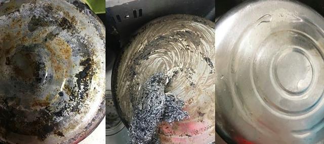 不锈钢锅里外都是“脏东西”？教你几招，不用钢丝球，旧锅变新锅