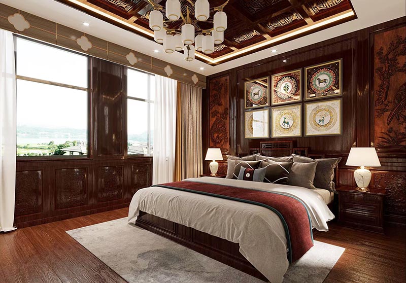 红木装修,繁复而不媚俗,传统中不失现代质感