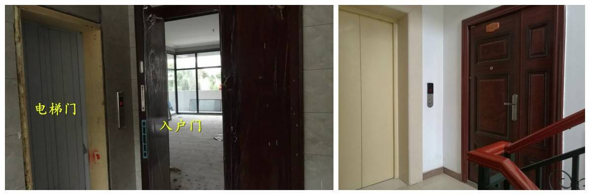 两梯四户住得很是憋屈，入户门“打架”，两家不能同时开门！