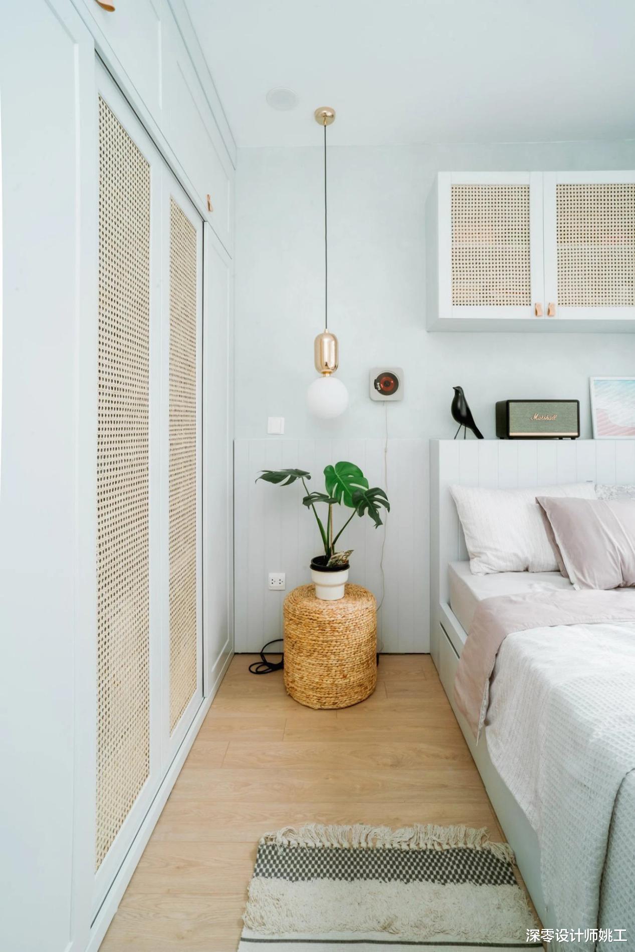 忙了半辈子的工资,终于能买套86㎡小窝了,藤编家具更添生活气息